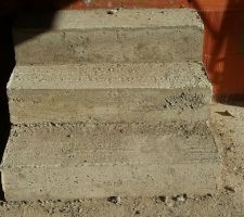 Les trois marches du garage a la cuisine