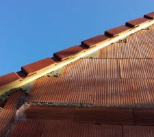 Mur gauche avec joint mal fait