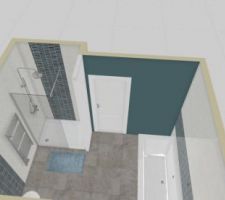 Vue 3D de la salle de bains