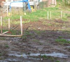 Délimitation de la maison pour le terrassement