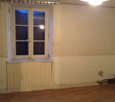 Avant rénovation RDC, Chambre 1. Mur SUD.