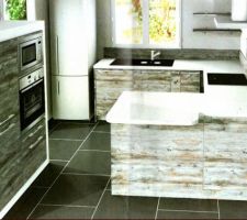 Cuisine plan clair / evier lave