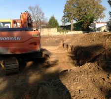 En cours de terrassement du Vide sanitaire