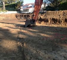 En cours de terrassement du Vide sanitaire