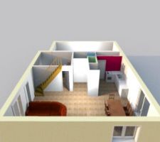 Vu de la futur maison en 3d avec sweethome