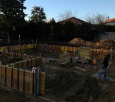 Murs du Vide sanitaire en cours de réalisation