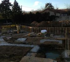 Murs du Vide sanitaire en cours de réalisation