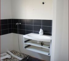 Salle de bain en chantier.