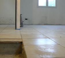 Vue de la sortie de l'escalier