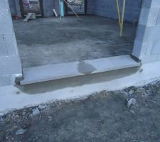 Seuil de la baie vitrée