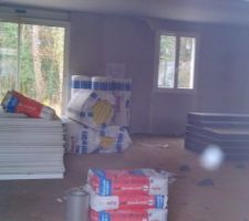 Placo plafond fait et murs en cours youpi