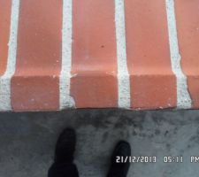 Briquettes pas droites