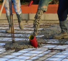 Remplissage dalle en béton