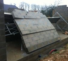 Chute du mur de la fa&ccedil;ade Ouest