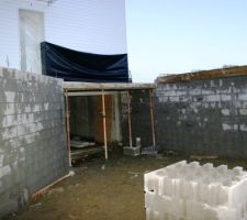 Descente de garage vu du bas