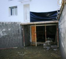 Descente de garage vu du bas