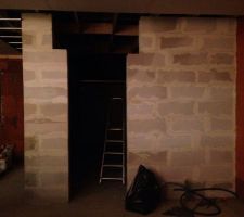 Cloison du garage en siporex