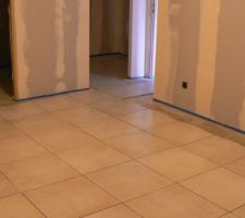 Vue sur le dressing et la salle d'eau