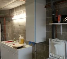 Conduit au niveau sous sol de la trappe à linge ( pas finis )