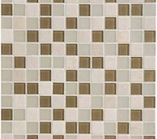 Mosaïque simply beige acheté chez LM pour recouvrir notre bâtit support des toilettes du bas