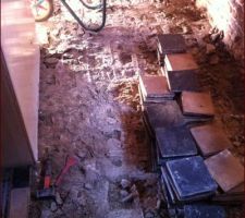 Le carrelage du salon