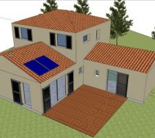 Vue 3D donnant sur la terrasse