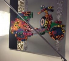 Vu chez h et h sympa cette toile pour la chambre du petit.