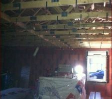 Pose des suspentes de plafond