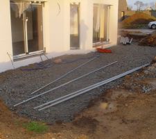 Terrassement pour future terrasse ext