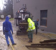 Installation de la machine de forage