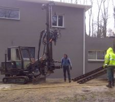 Installation de la machine de forage