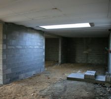 Radier pour futur escalier