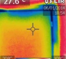 Camera thermique interieur - porte buanderie/garage