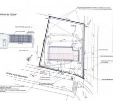 Implantation de la maison sur notre terrain.