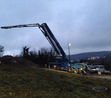 Mise en place de la pompe de 36 mètres.