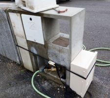 Compteur eau et coffret de chantier ERDF...