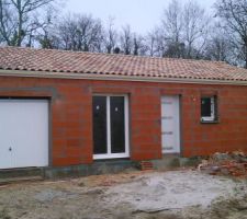 Vue d'ensemble linteau réhaussé et gouttières ^^