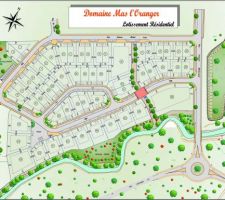 Voici le lotissement ou nous avons r&eacute;serv&eacute; le terrain Domaine Mas l'Oranger