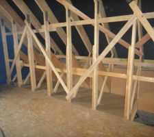 Pose du plancher des futurs coffres de rangement, on essaie de récupérerle moindre recoin.