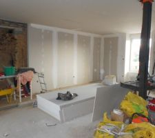 Doublage RDC termin&eacute; avec les bandes et les enduits