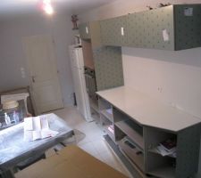 La cuisine en cours de pose