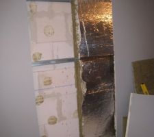 Remise en place de laine de roche avec un film alu (type Firerock de Rockwool)