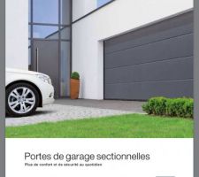 Porte de garage sectionnelle HORMANN, rainures L, RAL 7016, silkgrain titane