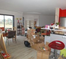 On pose, on laisse la place pour circuler.