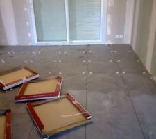 Carrelage 60x60 rectifié, vue du séjour