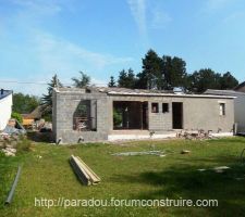 Démontage de la toiture existante   extension