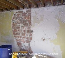 Piquetage du pl&acirc;tre existant