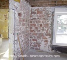 Piquetage du pl&acirc;tre existant