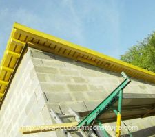 Pose de la couverture sur l'extension