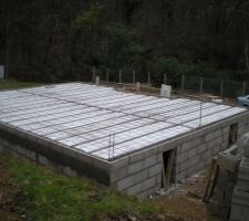 Vue d'ensemble vise sanitaire avant coullement de la dalle